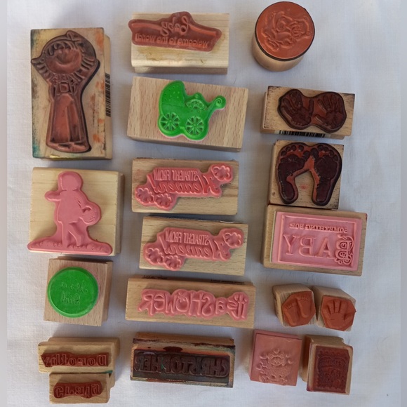 Wooden Baby Stamp Set - Picture 2 of 2
